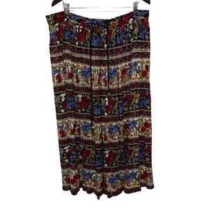 Sag Harbor Vintage Skirt S Floral Maxi Boho Hippie Patchwork Relaxed Festival